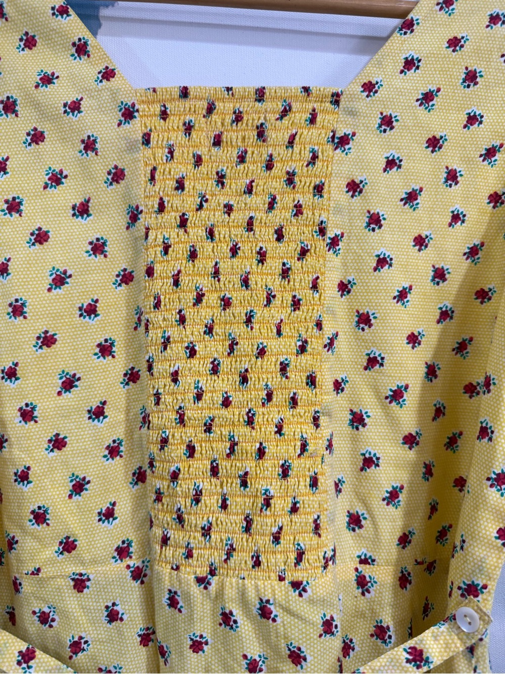 April Cornell Yellow Floral Prairie Dress Cottagecore Fairytale Whimsical Medium - Picture 7 of 8